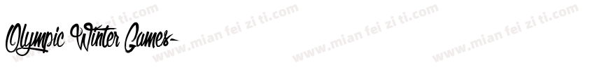 Olympic Winter Games字体转换